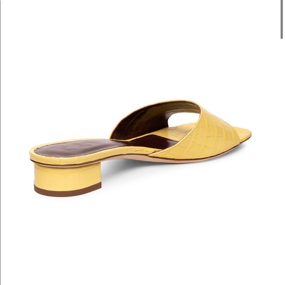 NWT - NEVER WORN - STAUD Simone Sandal - Size 38 (US 8) - Wallflower Faux Croc - Picture 2 of 7